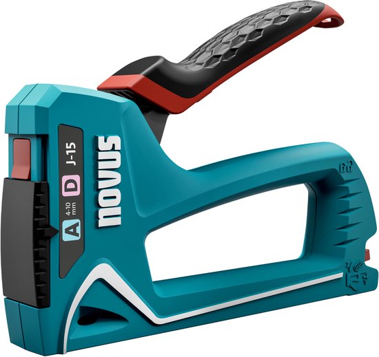 Novus Handtacker J-15 - Agrafeuse manuelle - pour agrafes A, D, H et G - pour la fixation, entre autres, de textiles, de cuir, de films, de papier, de liège et de plaques en plastique souple