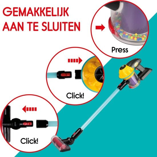 Aspirateur Jouet - Eddy Toys - Aspirateur bâton sans fil - Pour les enfants