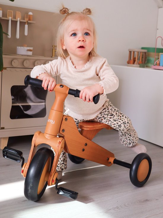Sunny Walker 2-en-1 1000 - Vélo d'équilibre en bois - À partir de 2 ans - Walker Trike - Selle réglable - FSC Mix