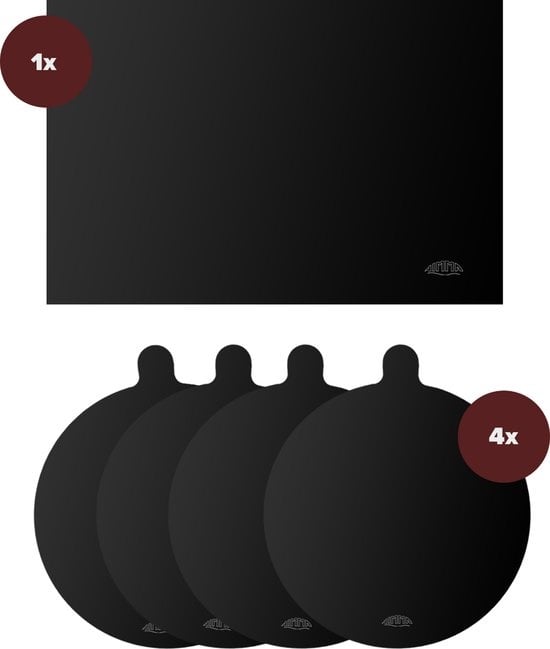 Nimma® Protecteur d'induction - Lot de 5 - Tapis d'induction rond et carré - Jusqu'à 240 degrés - Ø22cm - Silicone