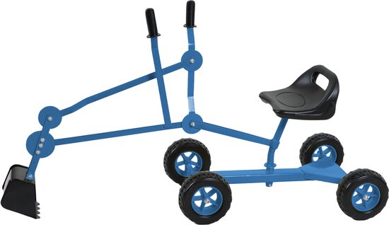 AXI Dean, petite pelleteuse pour bac à sable, bleue/noire – 4 roues – siège pivotant à 360°