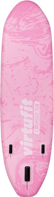 VirtuFit Cruiser Inflatable SUP Board 305 cm - Max. 180 kg - Kit complet - incluant siège de kayak, pagaie, pompe, sac et support GoPro - Stand Up Paddle Board - Rose