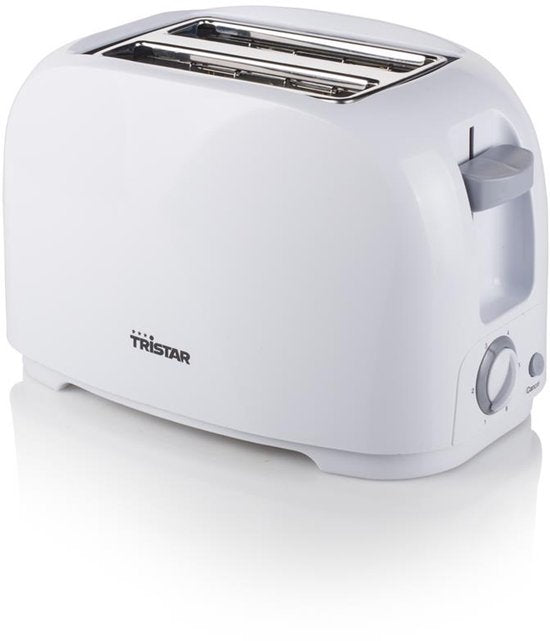 Grille-pain Tristar BR-1013 - 800 W - 6 niveaux de brunissage - 2 fentes pour 2 tranches de pain - Blanc