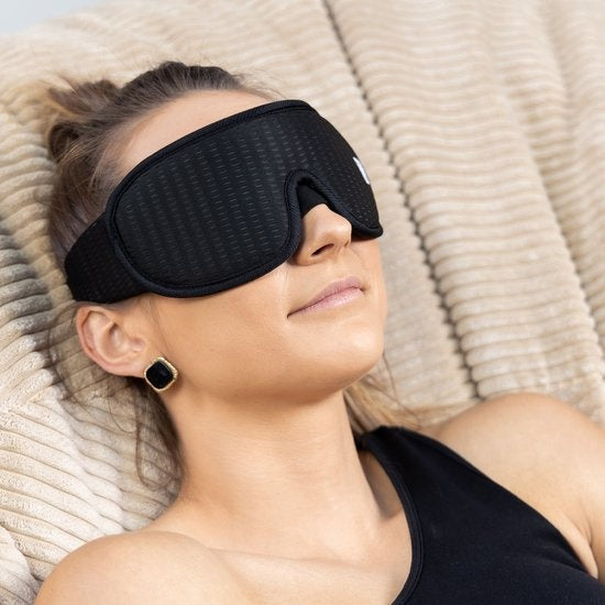 Masque de sommeil Northwall Luxe - 100% occultant - Mousse à mémoire 3D - avec sac de rangement