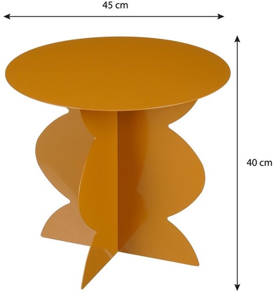 Table d'appoint Rafi de Mica Decorations - H40 x Ø45 cm - Fer - Marron