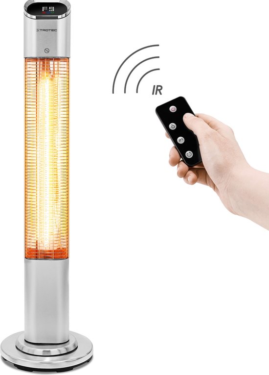 Chauffage de terrasse infrarouge TROTEC IRS 2050 E - avec télécommande et oscillation à 45°