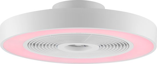 Brilliant Catania - Ventilateur de plafond - LED 40 W - CCT - 2700 K-6500 K - Intensité réglable - ICRGB - Veilleuse - Minuterie - Télécommande - Blanc