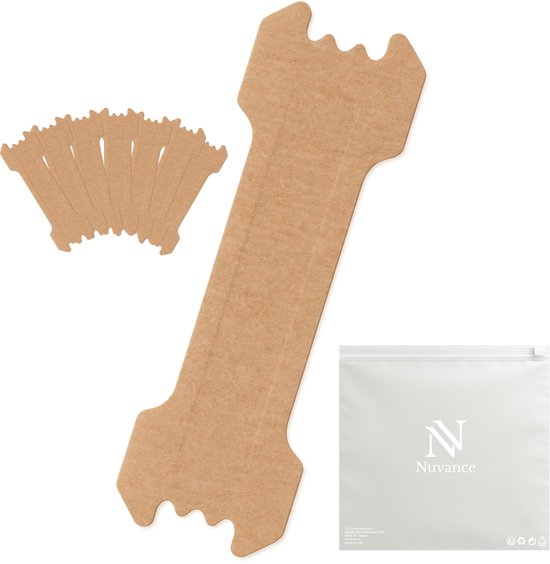 Nuvance Bandelettes nasales 100 pièces - Pansements nasaux - Marron - Pansements anti-ronflement - Écarteur nasal - Ronflement - Meilleure respiration