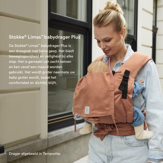 Stokke Limas Carrier Plus, Leopard Lilac - Version 2023 (OCS) - Porte-bébé à demi-boucle - Trois positions de portage - Convient aux bébés de 1 mois/4 kg à 18 kg
