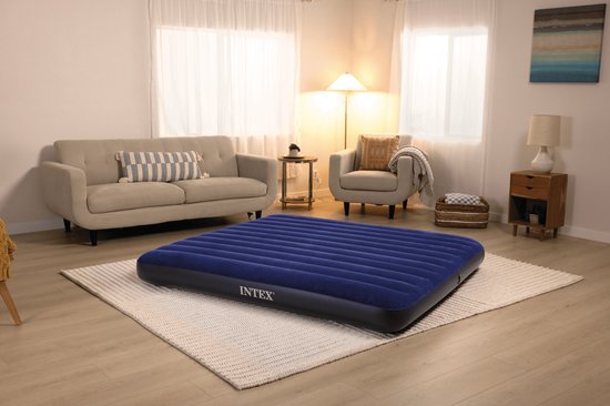 Matelas gonflable Intex King Dura-Beam Classic Downy - 203 x 183 x 22 cm