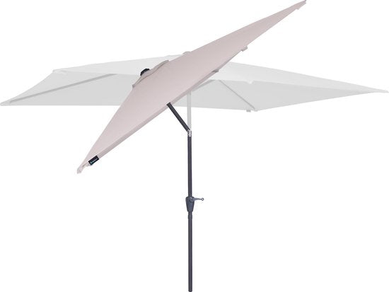 Parasol - VONROC Premium - Rapallo 200x300cm - Parasol durable - Inclinable - Toile résistante aux UV - Housse de protection incluse - beige