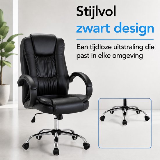 Chaise de bureau ergonomique Infinity Goods - Chaise de bureau - Réglable - Soutien lombaire 4D et tissu maillé - Jusqu'à 150 kg - NEN-EN1335 - Noir