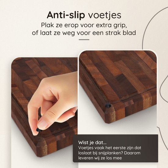 Deleca Walnut Copperwood Cutting Board - Double Sided with Juice Trench / Handles - Large and Thick Chopping Board - For Kitchen, Durable Cutting Boards, Serving Board, Cheese Board, Drinks Board, Tapas Board - Walnut Wood - Without Plastic - 51x38x3.8 cm