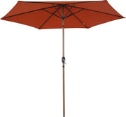 Parasol AXI Noor à tige Ø 300 cm, aspect chêne/terracotta – Armature thermolaquée – Inclinable