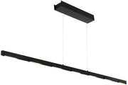 Suspension Bloc 3297ZW noire avec système de levage à câble réglable en hauteur, verre et métal - Steinhauer