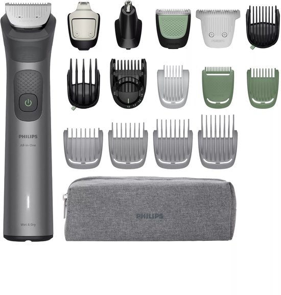 Philips Multigroom Série 7000 – Tondeuse à barbe et corps – 17-en-1 – Technologie BeardSense – Précision de 0,2 mm