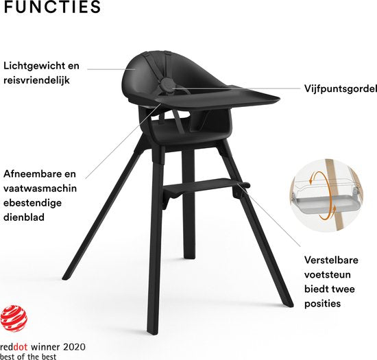 Chaise haute Stokke® Clikk™ Midnight Black