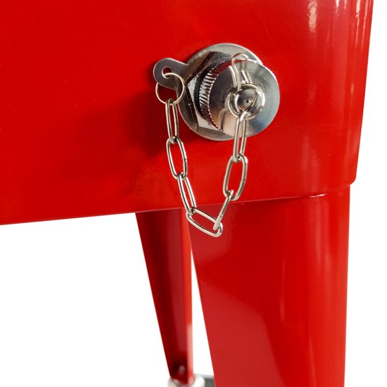 AXI Retro Cooler Rouge - Glacière à roulettes - Capacité de 76 L - Glacière avec robinet de vidange