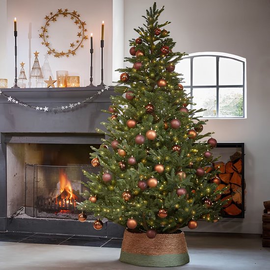 Black Box Trees Frasier - Sapin de Noël au volume généreux et 1 298 branches - Décoration de Noël d'intérieur - Sapin artificiel facile à monter - H 155 x Ø 109 cm - Vert