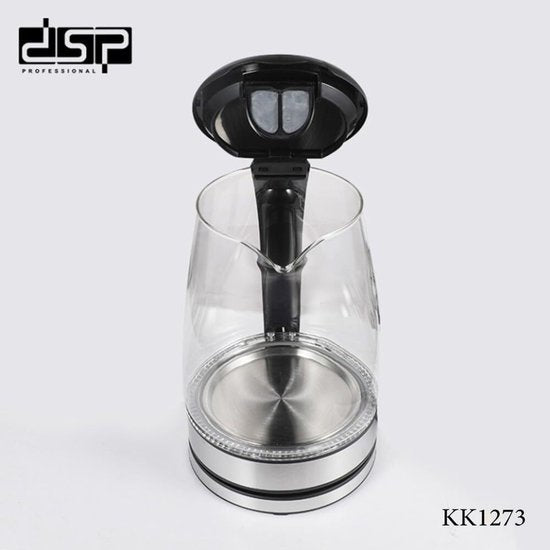 Bouilloire électrique DSP KK1273 2,0 L 2 200 W | Bouilloire rapide avec éclairage LED bleu, filtre anti-calcaire et arrêt automatique