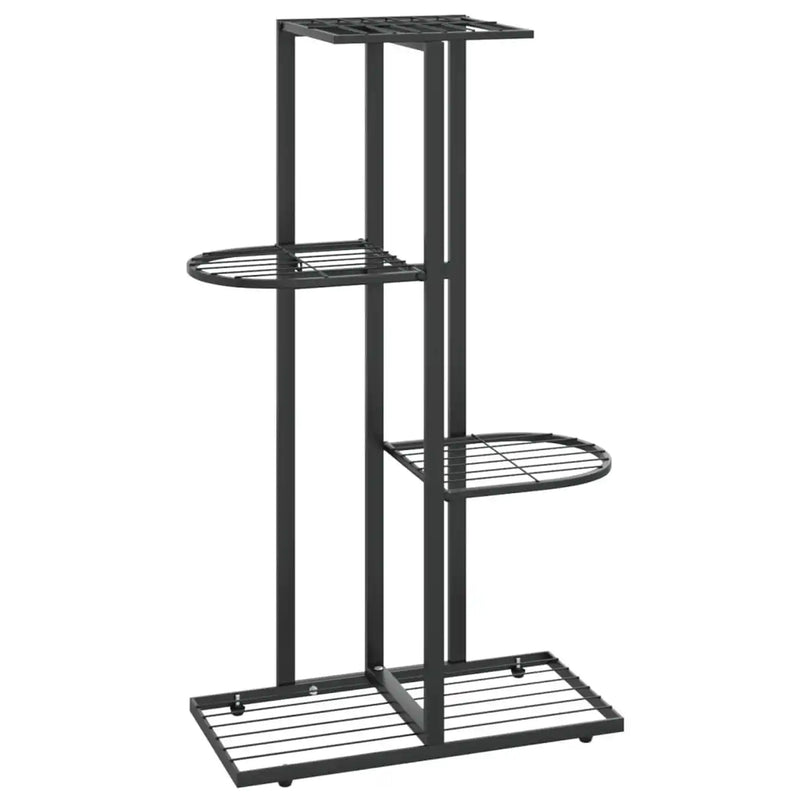 Support à plantes Minghou - 4 niveaux pour 5 pots - 22,1 × 42,9 × 76 cm - Noir
