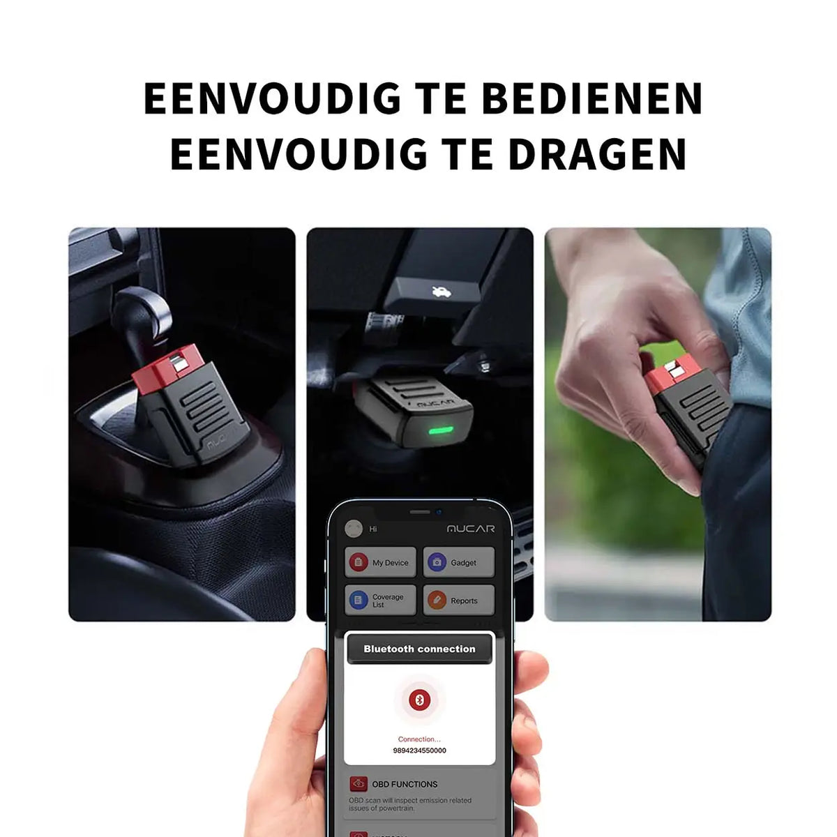 Scanner OBD2 MUCAR BT200 Pro avec Bluetooth, diagnostics complets du système gratuits à vie, 15 services de réinitialisation (1 an gratuit), fonctions OBD2 complètes, compatible avec plus de 128 marques de voitures, pour iOS et Android