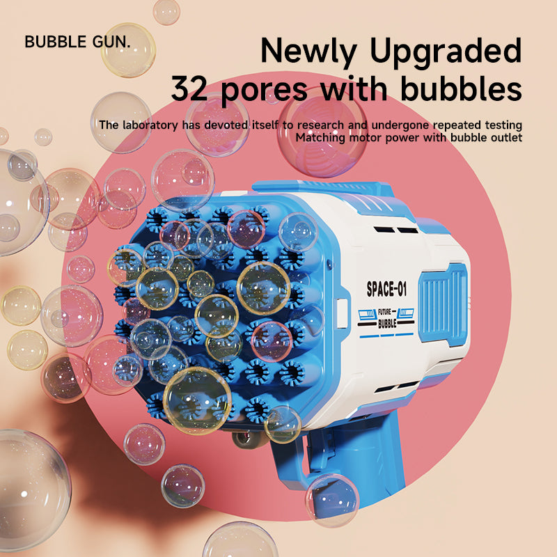 Portable - lance à bulles automatique et pratique - bleu et blanc - lance à bulles électrique