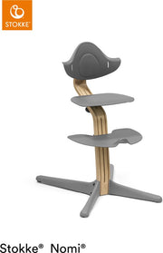 Chaise haute Stokke® Nomi® - Chêne - Gris