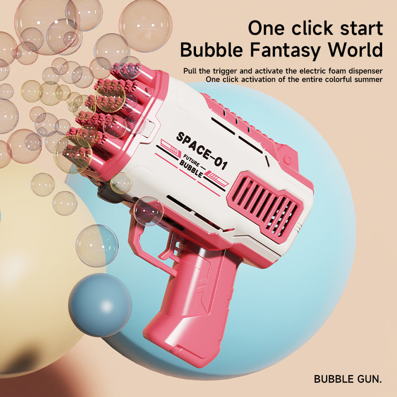 Portable - lance à bulles automatique et pratique - bleu et blanc - lance à bulles électrique