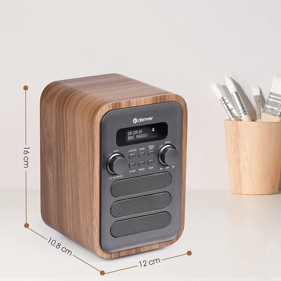 Denver Radio DAB - Radio rétro - Bluetooth - Radio DAB+/ FM - DAB48G