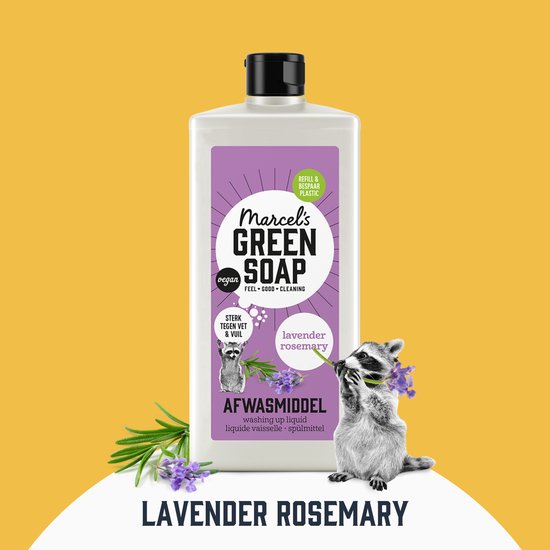 Liquide vaisselle Marcel's Green Soap - Lavande et romarin - 6 x 500 ml