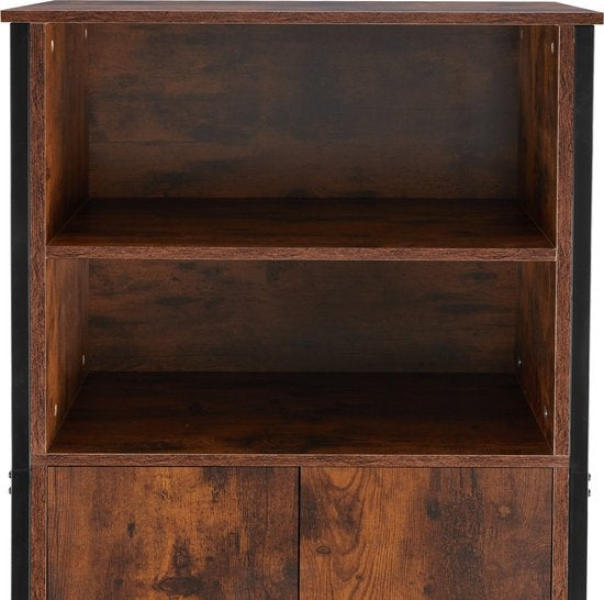 tectake - Armoire murale Doncaster 60x38x125cm - brun foncé industriel