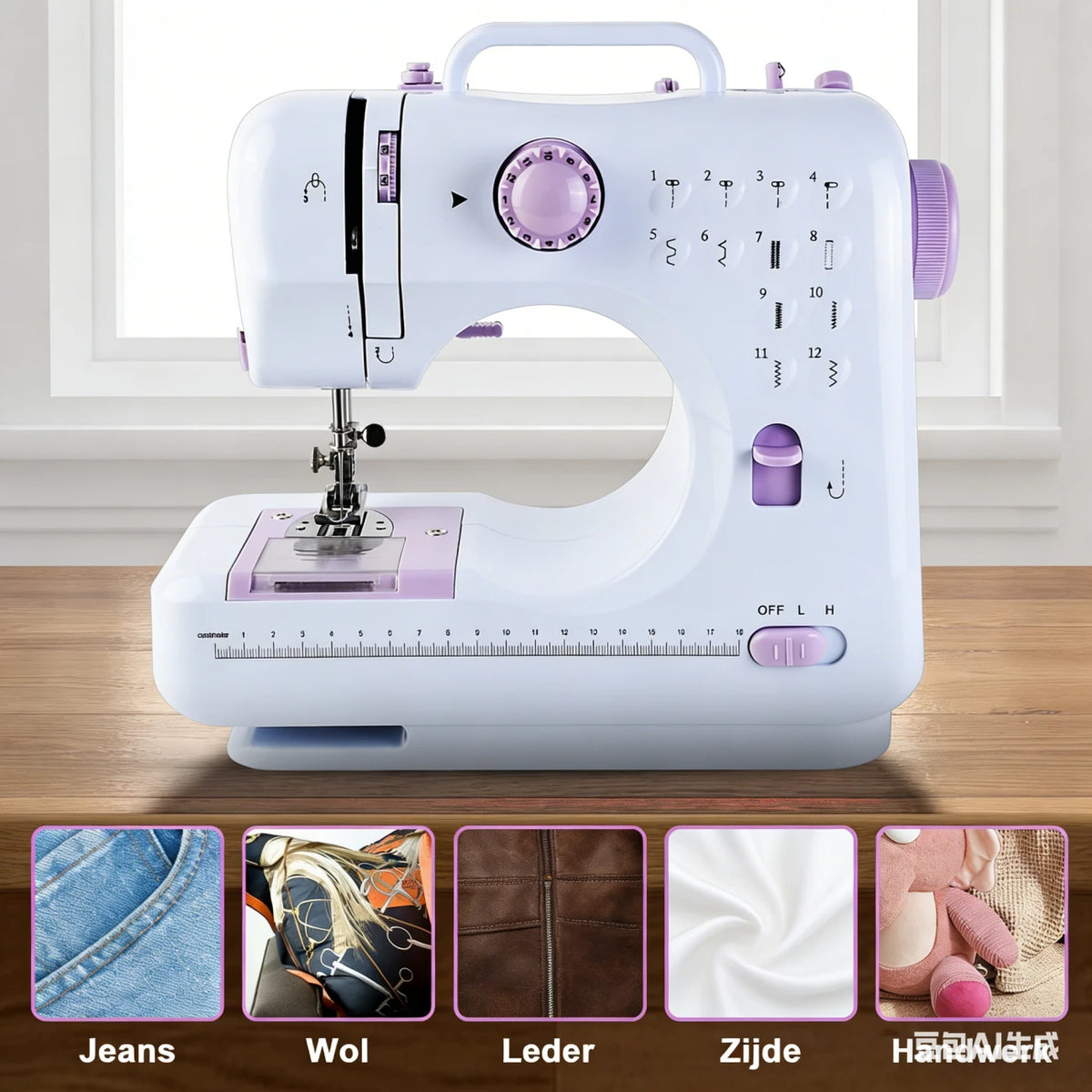 Mini-machine à coudre IAGREEA pour la maison, destinée aux débutants - petites machines à coudre avec fonction de couture en marche arrière