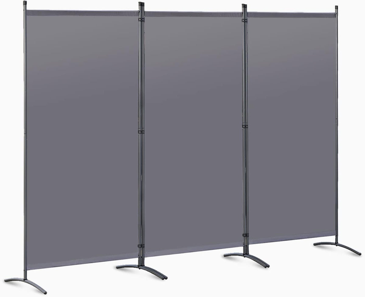 Angel Living Paravent - 3 Panneaux - 243 x 170 cm - Gris