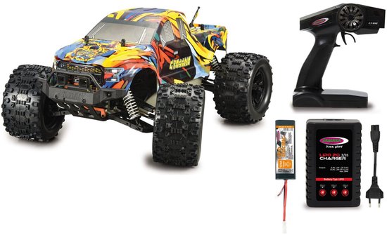 Jamara Crossmo Monster Truck 4x4 à l'échelle 1:10, batterie LiPo, 2,4 GHz