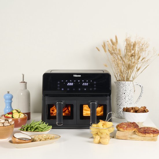 Tristar FR-9037 - Friteuse à air chaud XXL - 6,2 L - Avec hublot - 10 programmes de cuisson - Sans PFAS