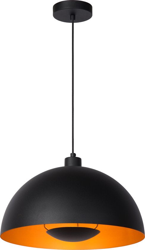 Lucide SIEMON - Suspension - Ø 40 cm - 1xE27 - Noir