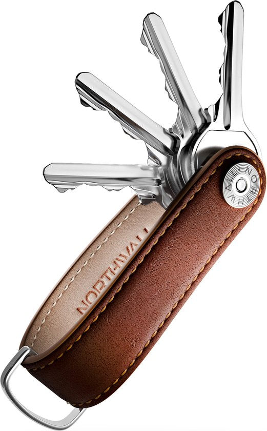 Northwall Porte-clés / Organisateur de clés - 100% cuir véritable - Organisateur de clés Porte-clés - 2 à 7 clés (marron)