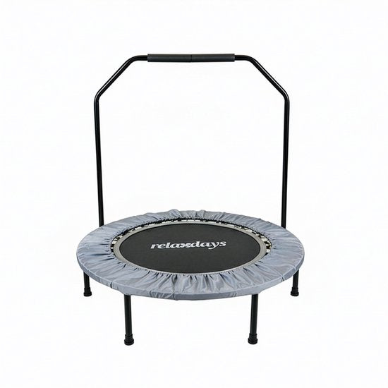 Trampoline de fitness - Ø 102 cm - pliable - gris