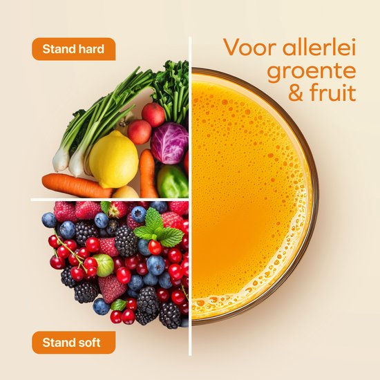 KitchenBrothers Slowjuicer XL - Presse-agrumes - Presse-légumes et fruits - Alimentation 43 mm et 70 mm - 500 ml - Noir