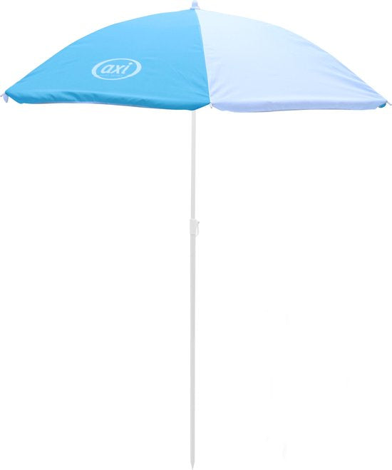 Parasol AXI ⌀125 cm - Bleu/blanc - Hauteur réglable de 110 à 175 cm