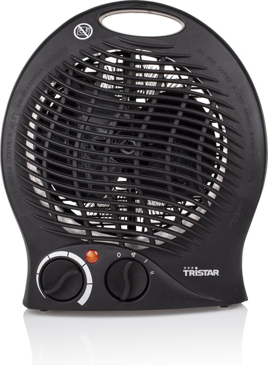 Radiateur de camping électrique Tristar KA-5037 - Radiateur soufflant - 2 niveaux de chaleur 1000|2000 watts - Pour les petits espaces - Noir