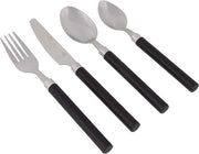 Bo-Camp - Set de couverts - Acier inoxydable - 16 pièces - 4 personnes - Noir