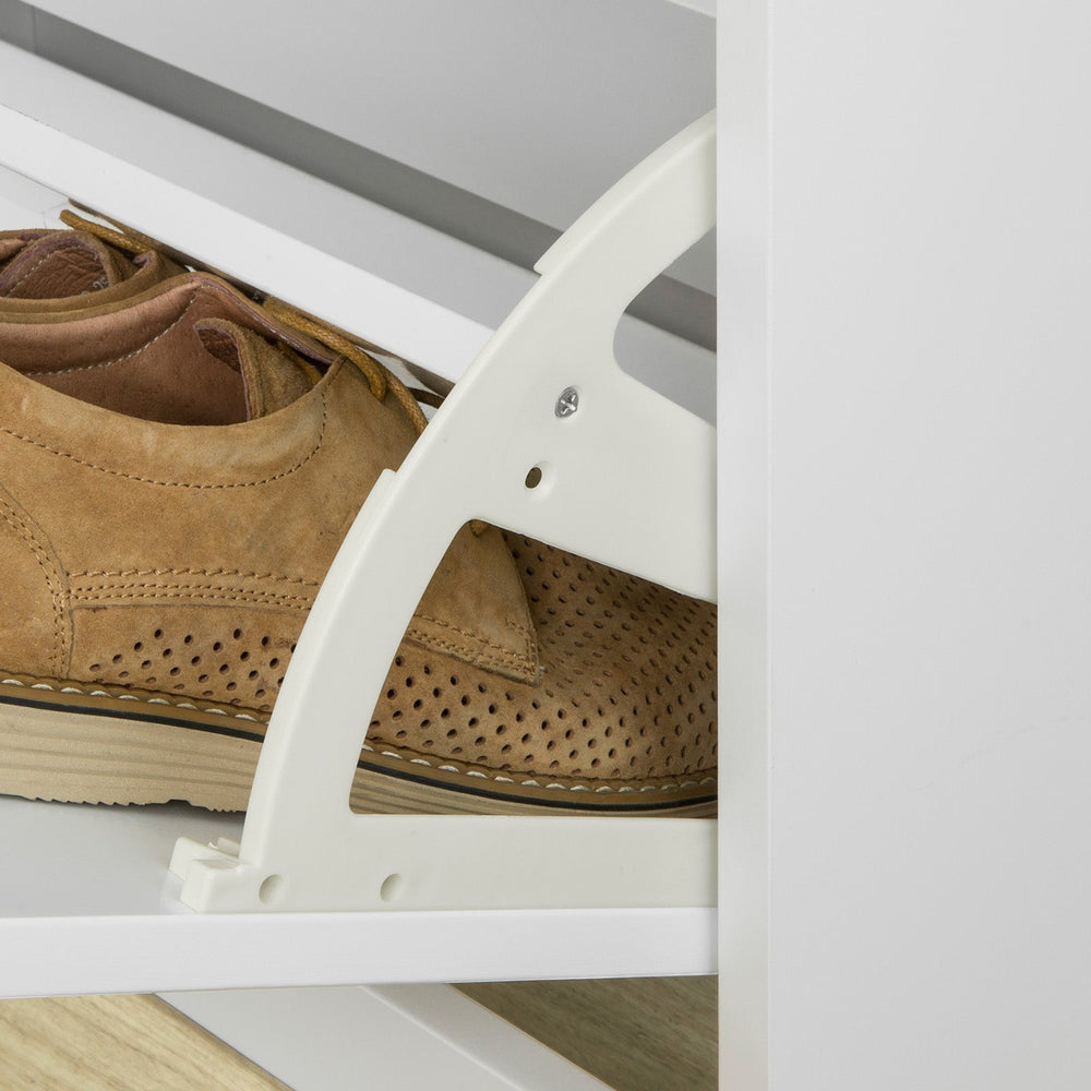 SoBuy FSR82-K-W Meuble à chaussures Meuble à chaussures avec assise rembourrée et banc à chaussures rembourré