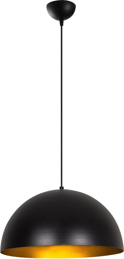 Lampe suspendue moderne noir et or 40 cm | Canti