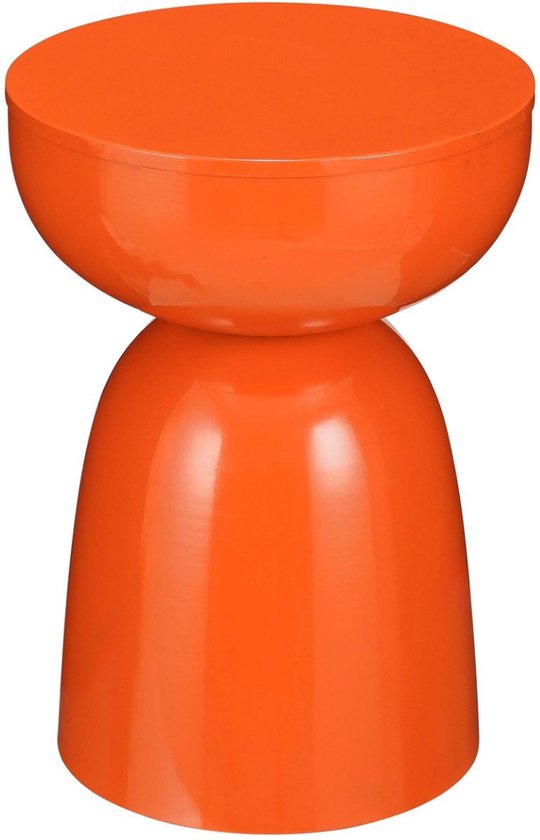 Mica Decorations Elliot Table basse - Table de chevet pour chambre ou salon - Table d'appoint en fer pour fleurs, plantes et décoration - H45 x Ø32 cm - Orange