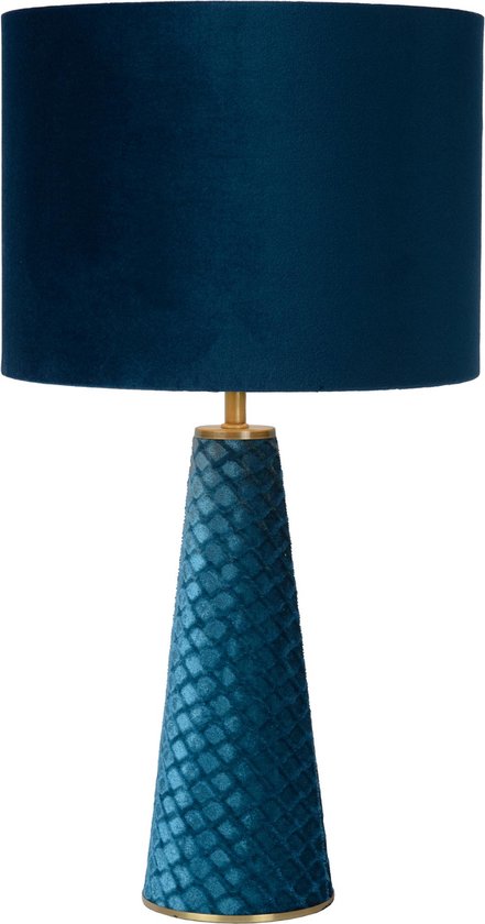 Lucide EXTRAVAGANZA VELVET - Lampe de table - Ø 25 cm - 1xE27 - Turquoise