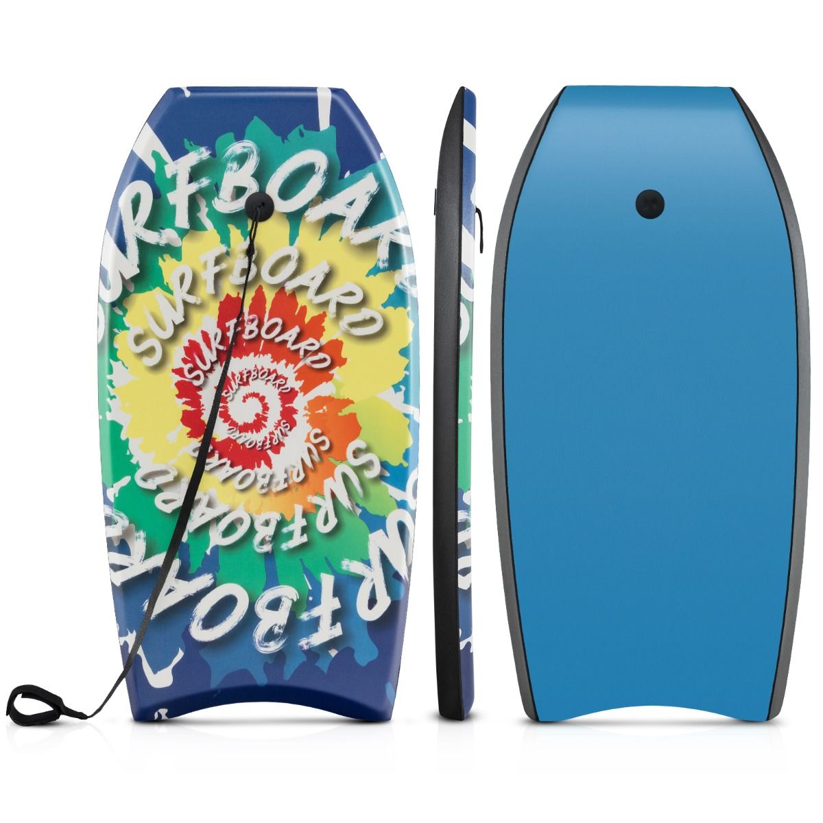 Bodyboard Coast pour enfants - planche de surf légère - avec dragonne - 84 cm - bleu