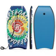 Bodyboard Coast pour enfants - planche de surf légère - avec dragonne - 84 cm - bleu