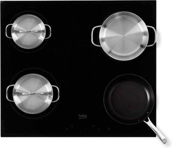 Plaque de cuisson Beko HII 64400 MT, noire, encastrable, 60 cm, à induction, 4 zones de cuisson